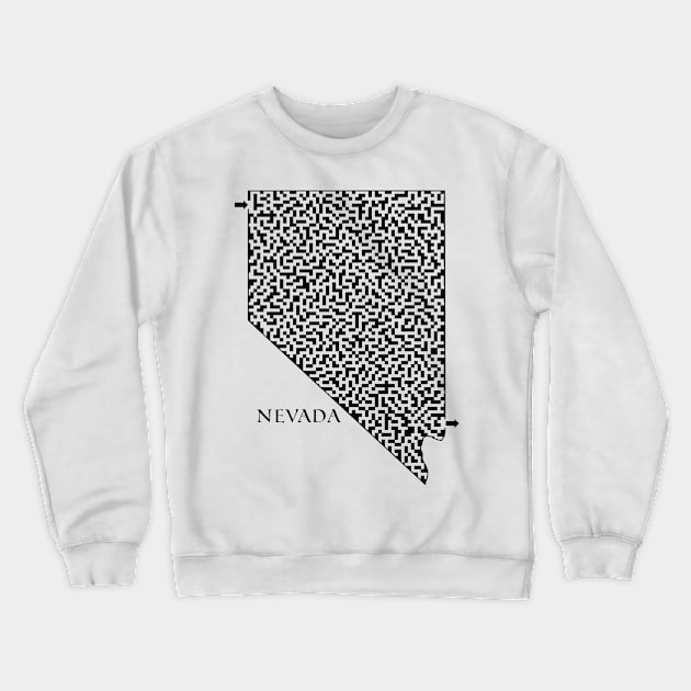 State of Nevada Maze Crewneck Sweatshirt by gorff